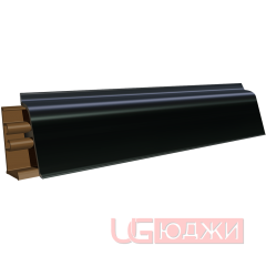Плинтус для столешниц LB-38 3,0м 6051 чёрный матовый (961м, 1021т/459)