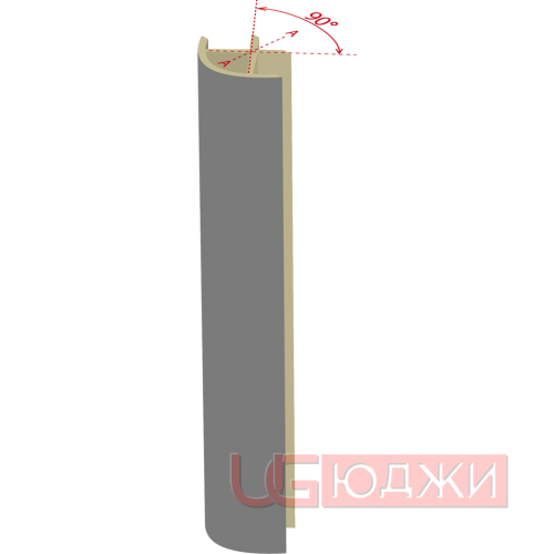 Соединительный уголок 90гр. H-150мм, антрацит (19.1)