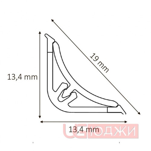 Плинтус для столешниц LB-15 RUS 3,0м 14 (6156) Мрамор марквина белый (3028м, 3028г/600)