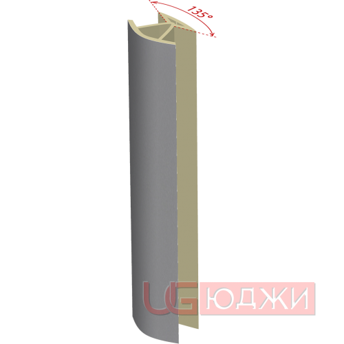 Соединительный уголок 135гр. H-100мм, алюминий (8.1)