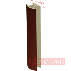 Соединительный уголок 135гр. H-100мм, орех итальянский (3)