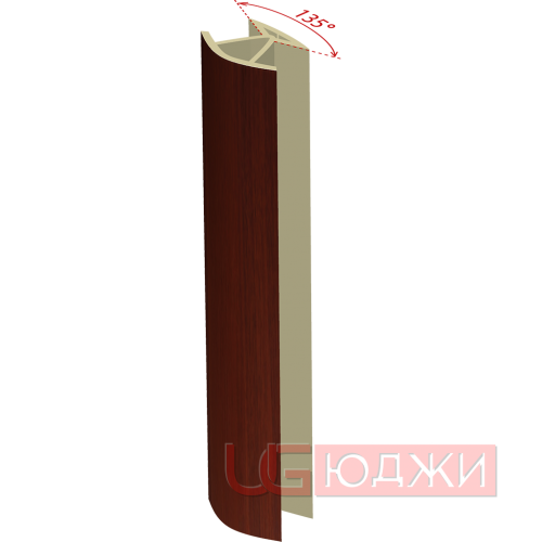 Соединительный уголок 135гр. H-100мм, орех итальянский (3)