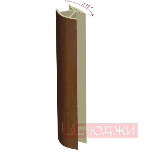 Соединительный уголок 135гр. H-100мм, орех тёмный (9)