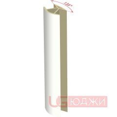Соединительный уголок 135гр. H-150мм, белый (2)