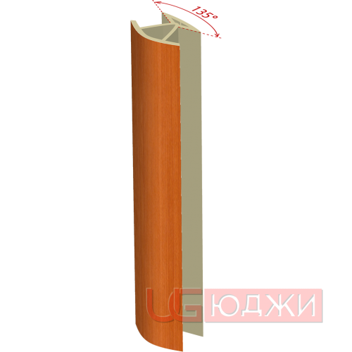 Соединительный уголок 135гр. H-150мм, вишня (7)