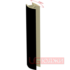 Соединительный уголок 135гр. H-150мм, чёрный (11.1)