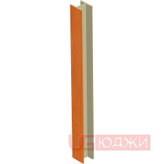 Соединительный уголок 180гр. H-100мм, вишня (7)