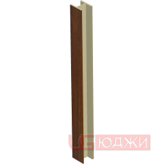 Соединительный уголок 180гр. H-100мм, орех тёмный (9)