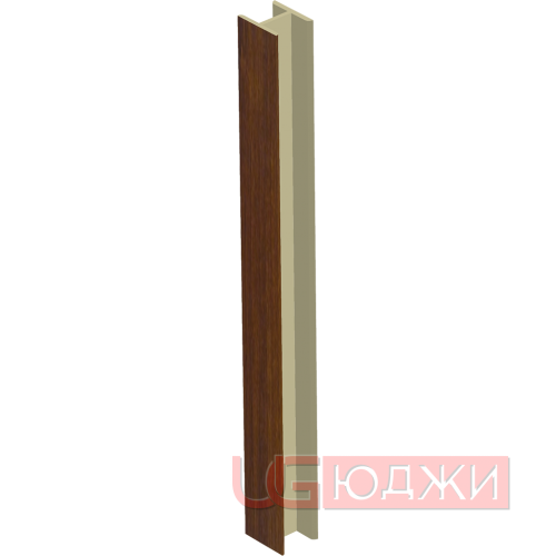 Соединительный уголок 180гр. H-100мм, орех тёмный (9)