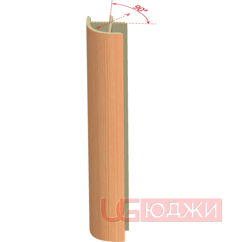 Соединительный уголок 90гр. H-100мм, бук (5)