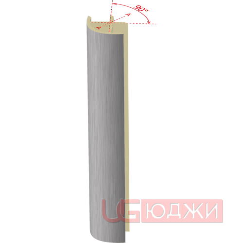 Соединительный уголок 90гр.  H-150мм, алюминий шлифованный (13)