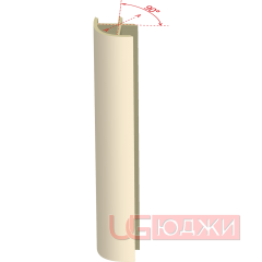 Соединительный уголок 90гр. H-150мм, ваниль (10)