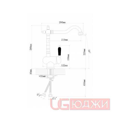 Смеситель Flortek Ода FK Грей