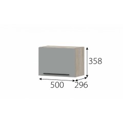 КГ Этна Шкаф навесной барный 500 Софт грфит