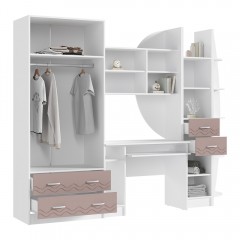 Стенка Юниор-2, Шарли Pink, Белый