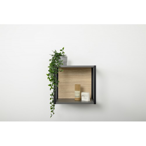 Полка навесная 16.487, Темно-серый, Плэйн