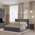 Кровать 160х200 с реечным настилом Линда, графит