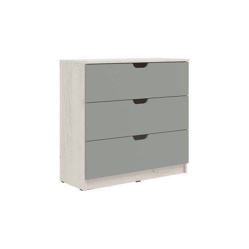 Комод Юниор-4 (800), Шарли Бриз, Дуб Крафт Белый