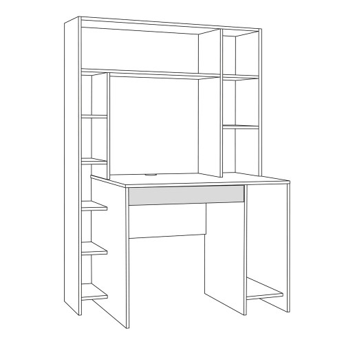 Стол компьютерный Комфорт 12.71, Гикори Рокфорд, Зеленый