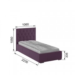 Кровать с ортопедическим основанием Октавия 90х200, Винный