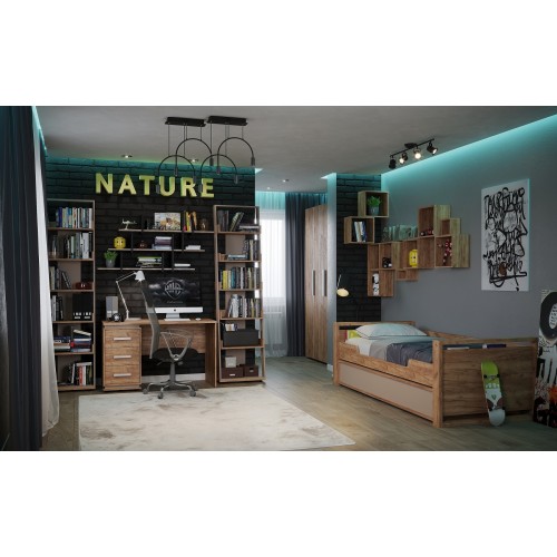 Стеллаж Nature 95, дуб табачный