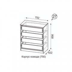 Комод Квадро №750.1