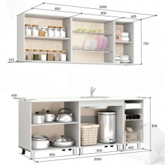 Кухня Крафт 2.0м, Крафт, Черный янтарь