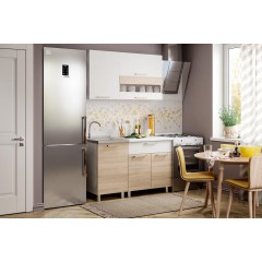 Кухня Айсбери 1,2м ,Белый, Дуб сонома