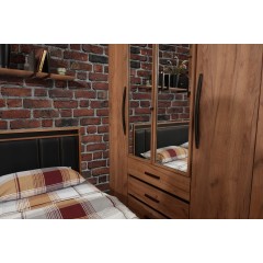 Шкаф для одежды и белья Nature 555, дуб табачный