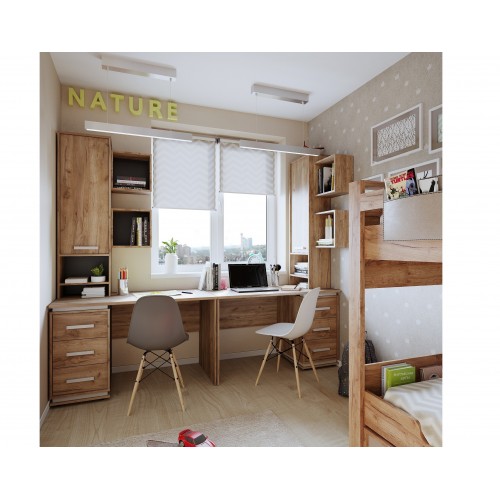 Шкаф-надстройка Nature 93, дуб табачный