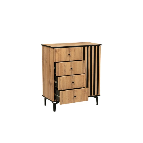 Комод Либерти 51.05, Дуб Вотан, Черный