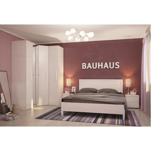 Кровать с ортопедическим основанием (дерево) 140х200 Bauhaus 3, бодега светлый