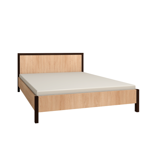 Кровать с ортопедическим основанием (дерево) Bauhaus 4 120х200, дуб сонома