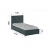 Кровать с ортопедическим основанием Манука (0,9м), Серый