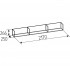 Полка навесная Аурелио 96, Антрацит-Блеквуд Сатиновый