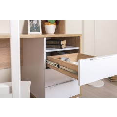 Стол рабочий Комфорт 12.95 N, Дуб сонома, Белый
