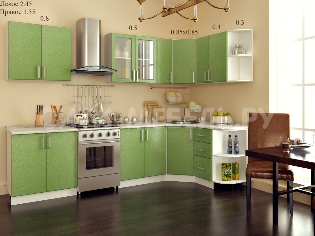 Кухни модулями москва. Зеленая угловая кухня. Кухонный гарнитур зеленый. Кухонные гарнитуры зеленые. Кухня угловая салатовая.